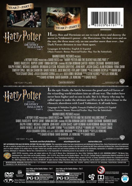 Harry Potter and the Deathly Hallows, Part 1 and 2