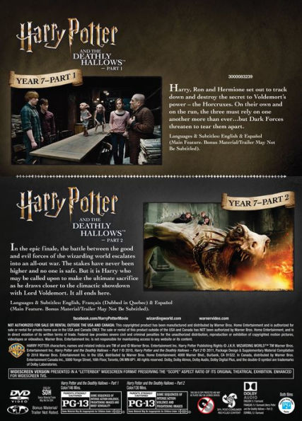 Harry Potter and the Deathly Hallows, Part 1 and 2