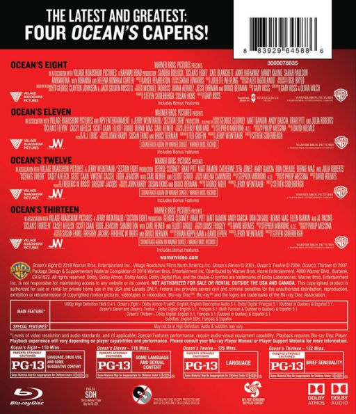 Ocean's 8 Collection [Blu-ray]