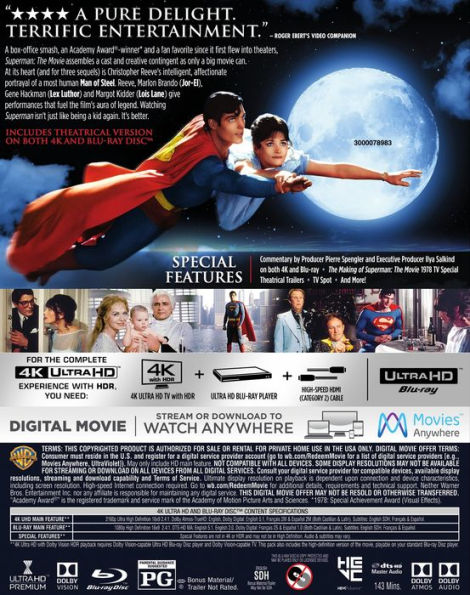 Superman: The Movie [4K Ultra HD Blu-ray/Blu-ray]