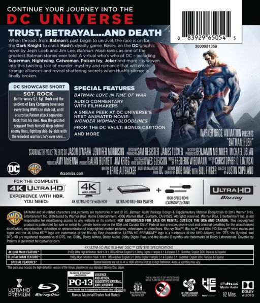 Batman: Hush [4K Ultra HD Blu-ray]