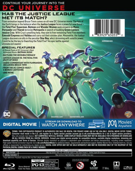 Justice League vs. The Fatal Five [Blu-ray]