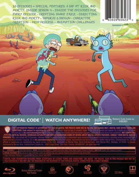 Rick and Morty: Season 4 [Includes Digital Copy] [Blu-ray]