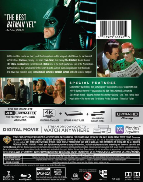 Batman Forever [4K Ultra HD Blu-ray/Blu-ray]