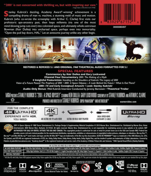 2001: A Space Odyssey [4K Ultra HD Blu-ray/Blu-ray]