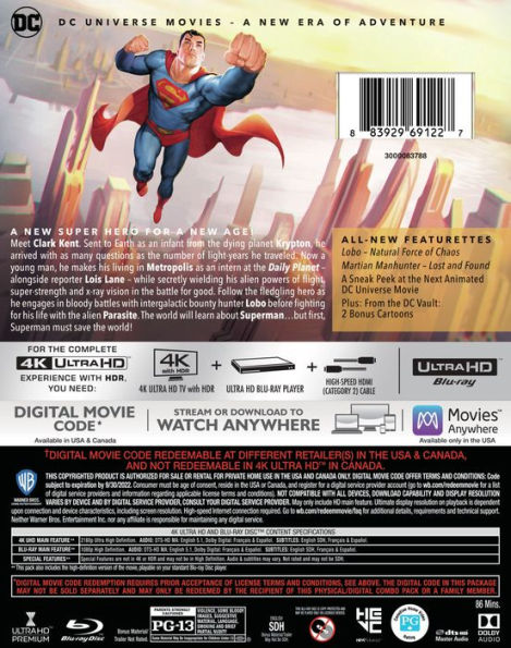 Superman: Man of Tomorrow [4K Ultra HD Blu-ray/Blu-ray]