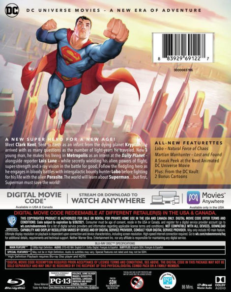 Superman: Man of Tomorrow [Includes Digital Copy] [Blu-ray/DVD]