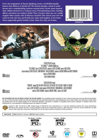 The Goonies/Gremlins [2 Discs]