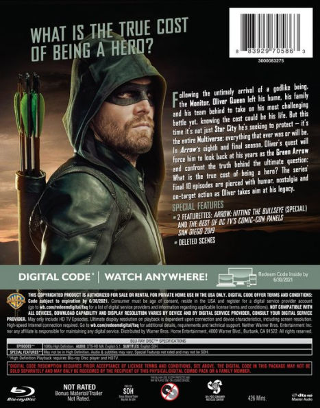 Arrow: The Eighth and Final Season [Blu-ray] [3 Discs]