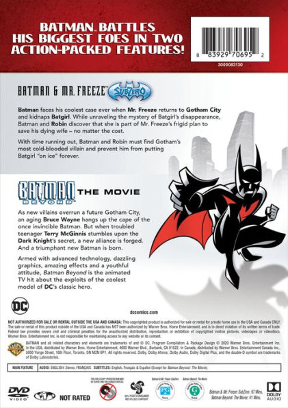 Batman and Mr. Freeze: Subzero/Batman Beyond: The Movie