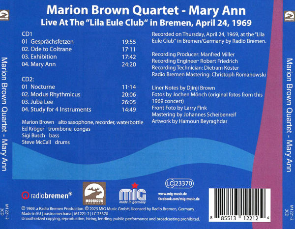 Mary Ann: Live in Bremen, 1969