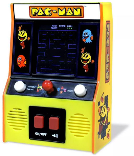 Photo 1 of  Bundle - Pac-Man Mini Arcade Game Color Screen, Disney Frozen 2 Pretend Toy Microphone, Jurassic World Dominion 2022 Movie Series Ferocious Pack Moros Intrepidus, Bop It! Micro Series Game. 