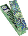 Vera Bradley Rhythm & Blues Pencil Box - 10 Pencils and Sharpener