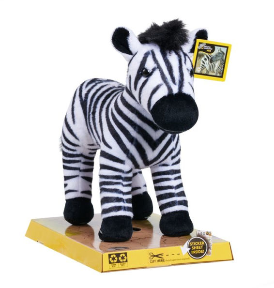 Nat Geo Zebra plush hang tag in solid pack