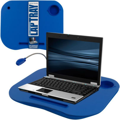 Lap Desk With Built In Cushion Led Light And Cup Holder By