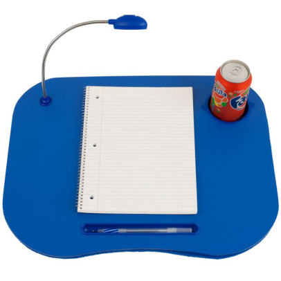 Lap Desk With Built In Cushion Led Light And Cup Holder By