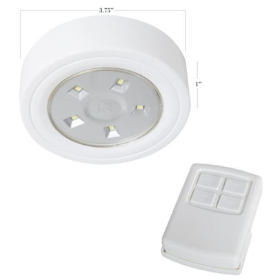 Lavish Home 5 Led Portable Puck And Ceiling Light With Remote