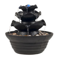 Title: Pure Garden Three Tier Cascading Tabletop Fountain with LED Lights