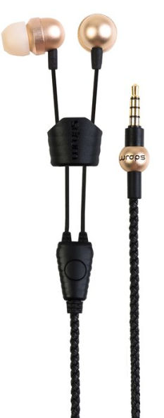 Wraps Wrcogv16m Core Wristband Earphones Mic Gold