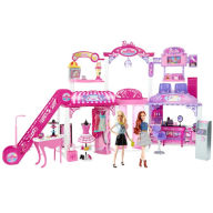 Title: Barbie Malibu Ave 2-Story Mall with 2 Dolls - (50+ Pieces, 2' Tall, 4' Wide)