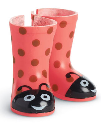 Green Polka Dot Rain Boots for American Girl Dolls