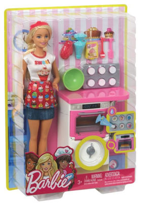 barbie cake bakery playset