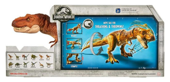 jurassic world t rex thrash and throw