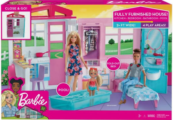 7 Rooms Huge Doll house Barbie Doll house With Realistic Lights Gifts For  Girls