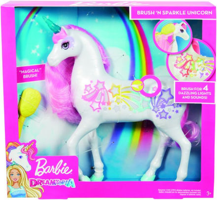 barbie brush and sparkle unicorn