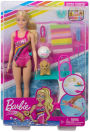 Alternative view 5 of Barbie Dreamhouse Adventures Swim'n Dive Doll, 11.5-inch in Swimwear, with Diving Board and Puppy