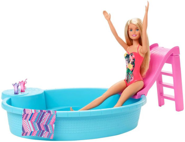 Barbie Blonde Doll Pool Playset