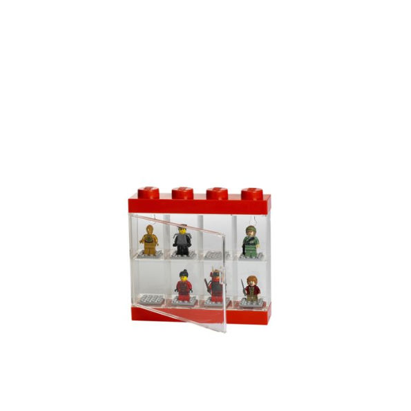 LEGO Minifigure Display Case (8) - Red by Room Copenhagen | Barnes