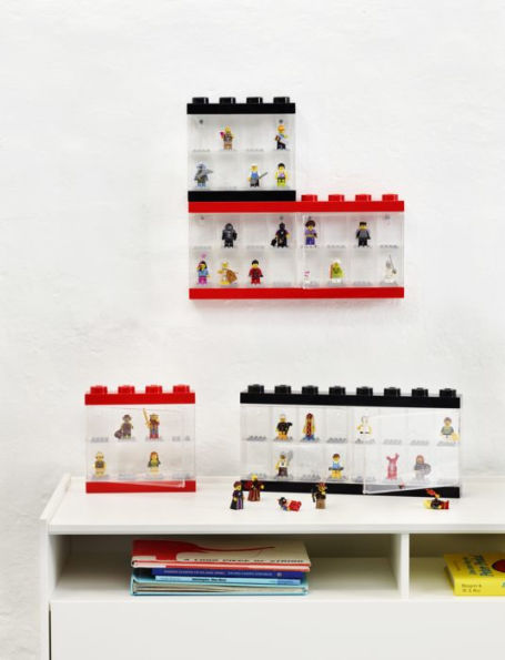 LEGO Minifigure Display Case (8) - Red