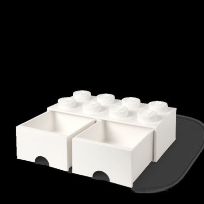 lego storage brick 8 white