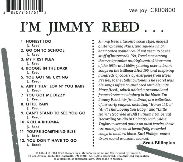 I'm Jimmy Reed [Bluesville Acoustic Sounds Series]