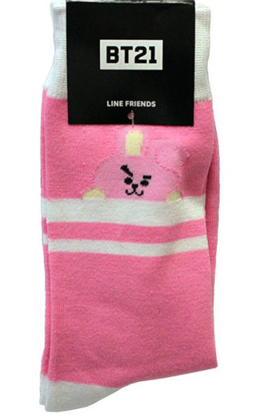 BT21 Cooky Striped Crew Sock