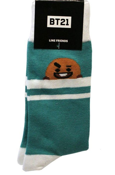 BT21 Shooky Striped Crew Sock