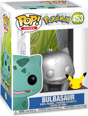Pop Games Pokemon Bulbasaur Silver Metallic 25th Anniversary By Funko Barnes Noble