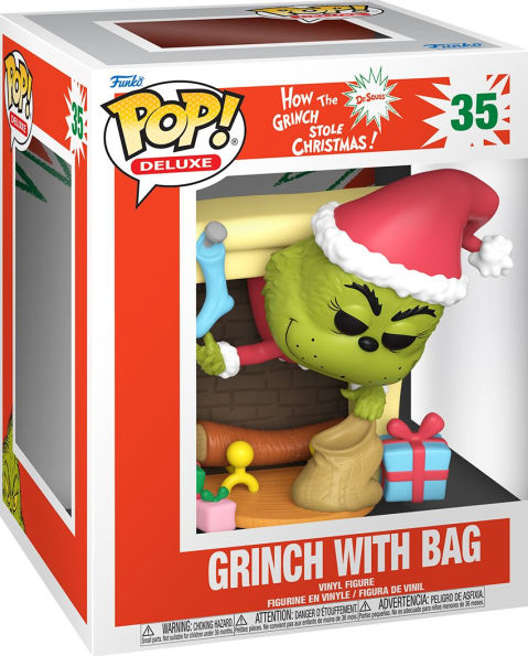 Funko POP! Deluxe: How The Grinch Stole Christmas,The Grinch with Bag Collectible Vinyl Figures