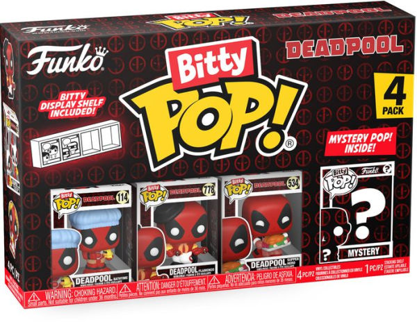 Bitty POP: Deadpool- Bathtime 4PK