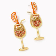 Title: Aperol Spritz Drink Earrings
