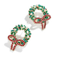 Title: Holiday Wreath Earrings
