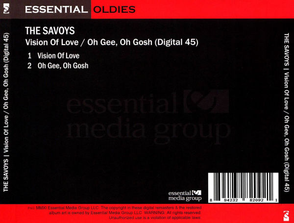 Vision of Love/Oh Gee, Oh Gosh