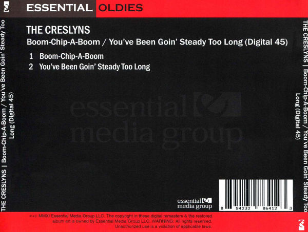 Boom Chip-A-Boom/You've Been Goin' Steady Too Long