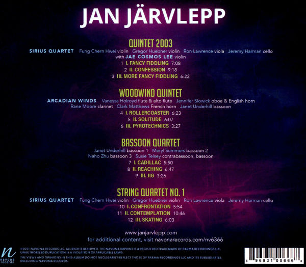 Jan J¿¿rvlepp: High Voltage - Chamber Music
