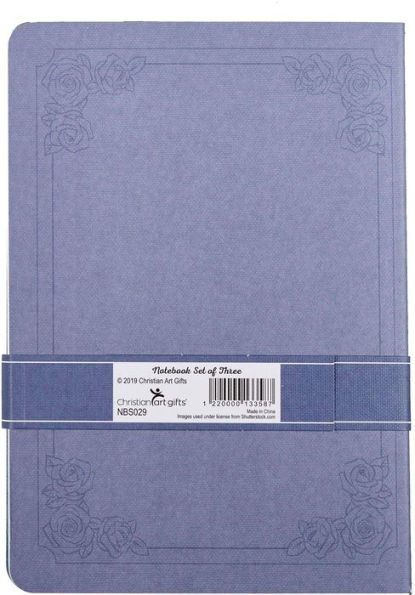 Be Still and Know Medium Notebook Set in Purple Florals - Psalm 46:10