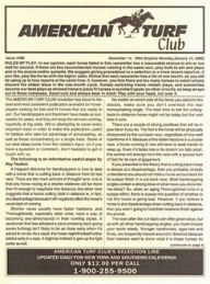 Title: American Turf Club - One Year Subscription, Author: 