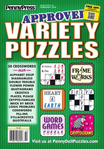 Approved Variety Puzzles - One Year Subscription