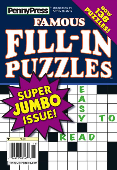 Famous Fill-In Puzzles - One Year Subscription