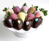 Title: 12 Pastel Belgian Chocolate Covered Strawberries Assortment